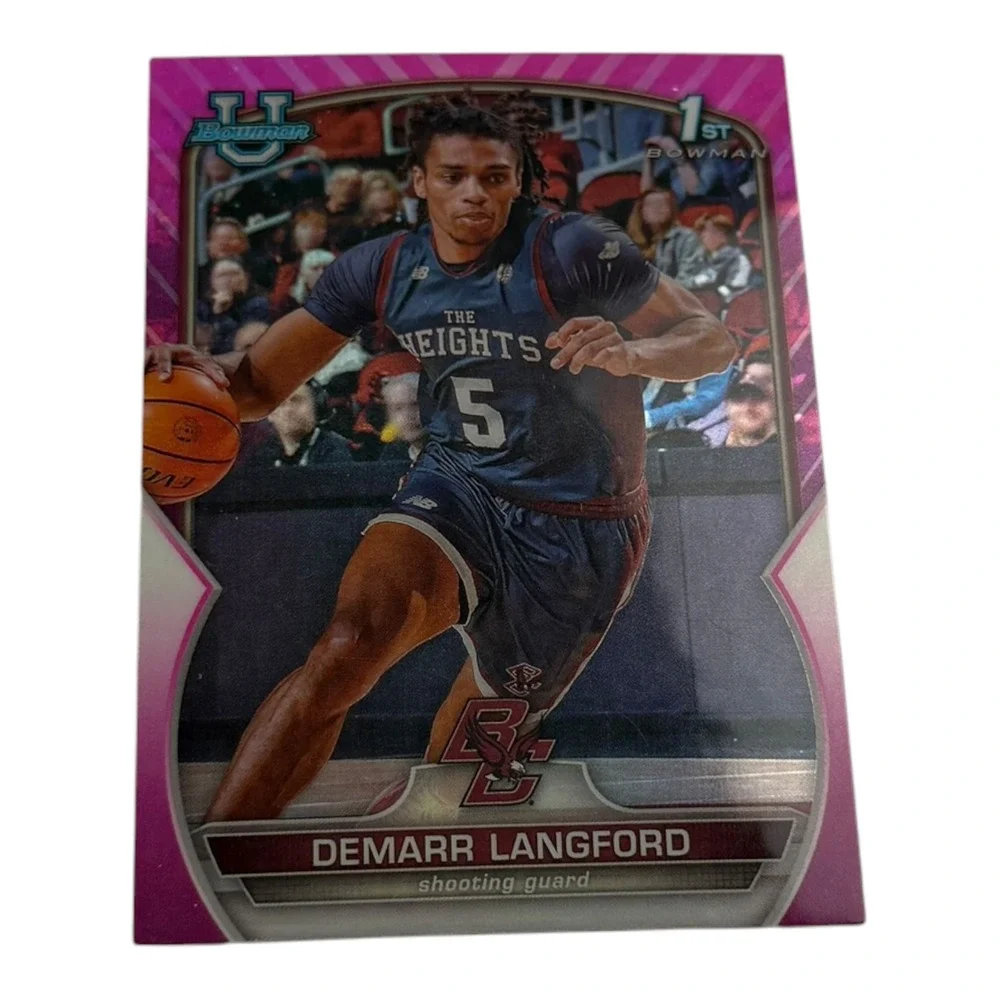 2023 Bowman University DeMarr Langford 1st Bowman Pink Parallel Card 53 BC